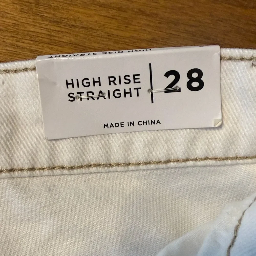 PacSun High Rise Distressed Straight Leg Jeans
